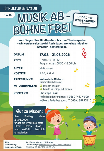 Musik ab - Bühne frei in Obdach