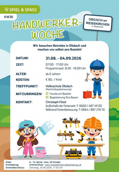 Handwerkerwoche in Obdach