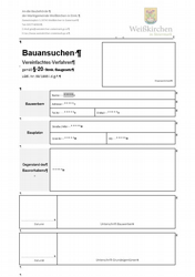 Bauansuchen im vereinfachten Verfahren §20 BauG