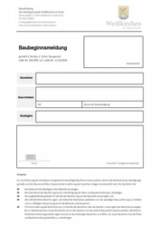 Baubeginnsmeldung § 34 BauG