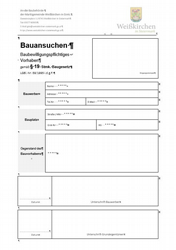 Bauansuchen Baubewilligungspfl. Vorhaben § 19 BauG