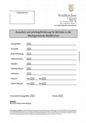 Lehrlinsausbildung Weißk. Betriebe