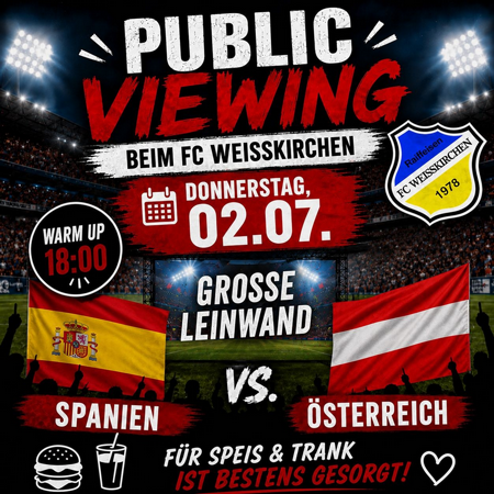 Public Viewing beim FC Raiffeisen Weißkirchen
