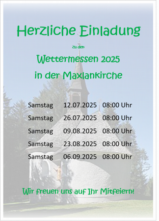Wettermesse Maxlankirche
