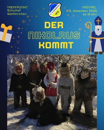 Der Nikolaus kommt in den Schulhof Weißkirchen - FC Raiffeisen Weißkirchen