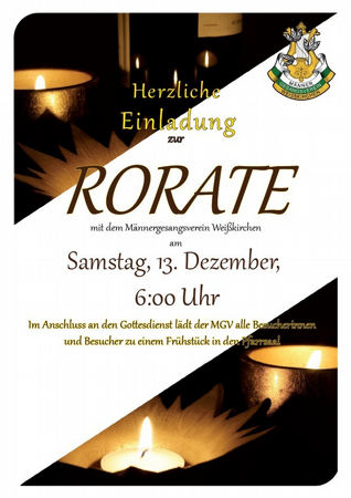 RORATE mit dem MGV Weißkirchen