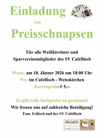 Preisschnapsen - SV Cafellisch