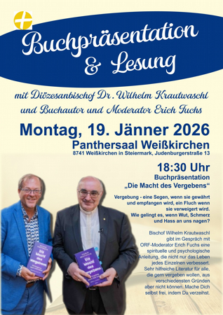 Buchpräsentation & Lesung - Diözesanbischof Dr. Wilhelm Krautwaschl