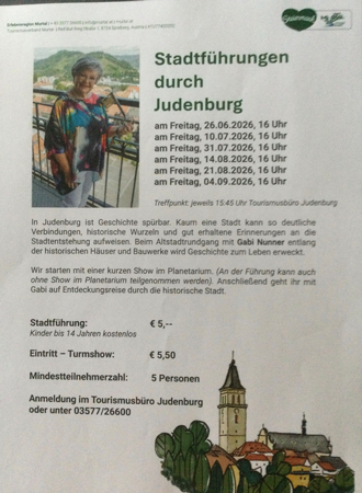 Stadtführung durch Judenburg mit Frau Gabi Nunner