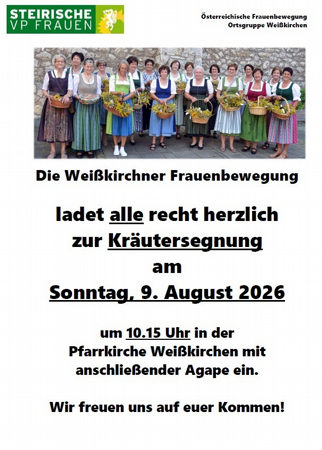 Kräutersegnung - Frauenbewegung Weißkirchen