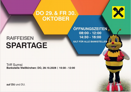 Raiffeisen SPARTAGE - Bankstelle Weißkirchen