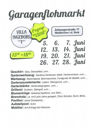 Garagenflohmarkt Villa Ingeborg